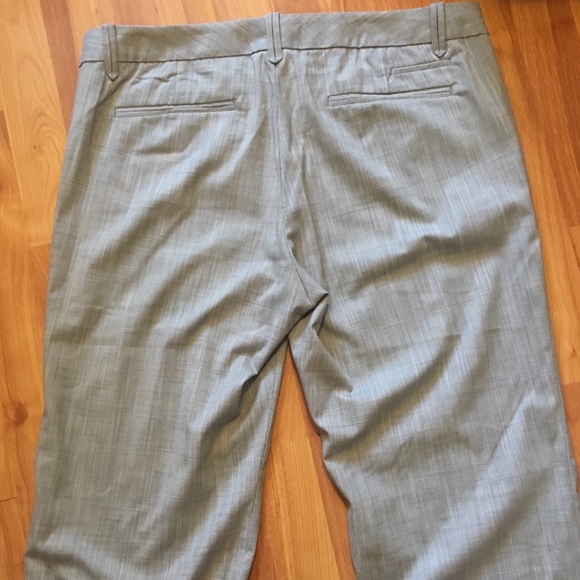 Gap Hip Slung Fit Light Grey Plaid Trousers 12 L - Picture 4 of 11